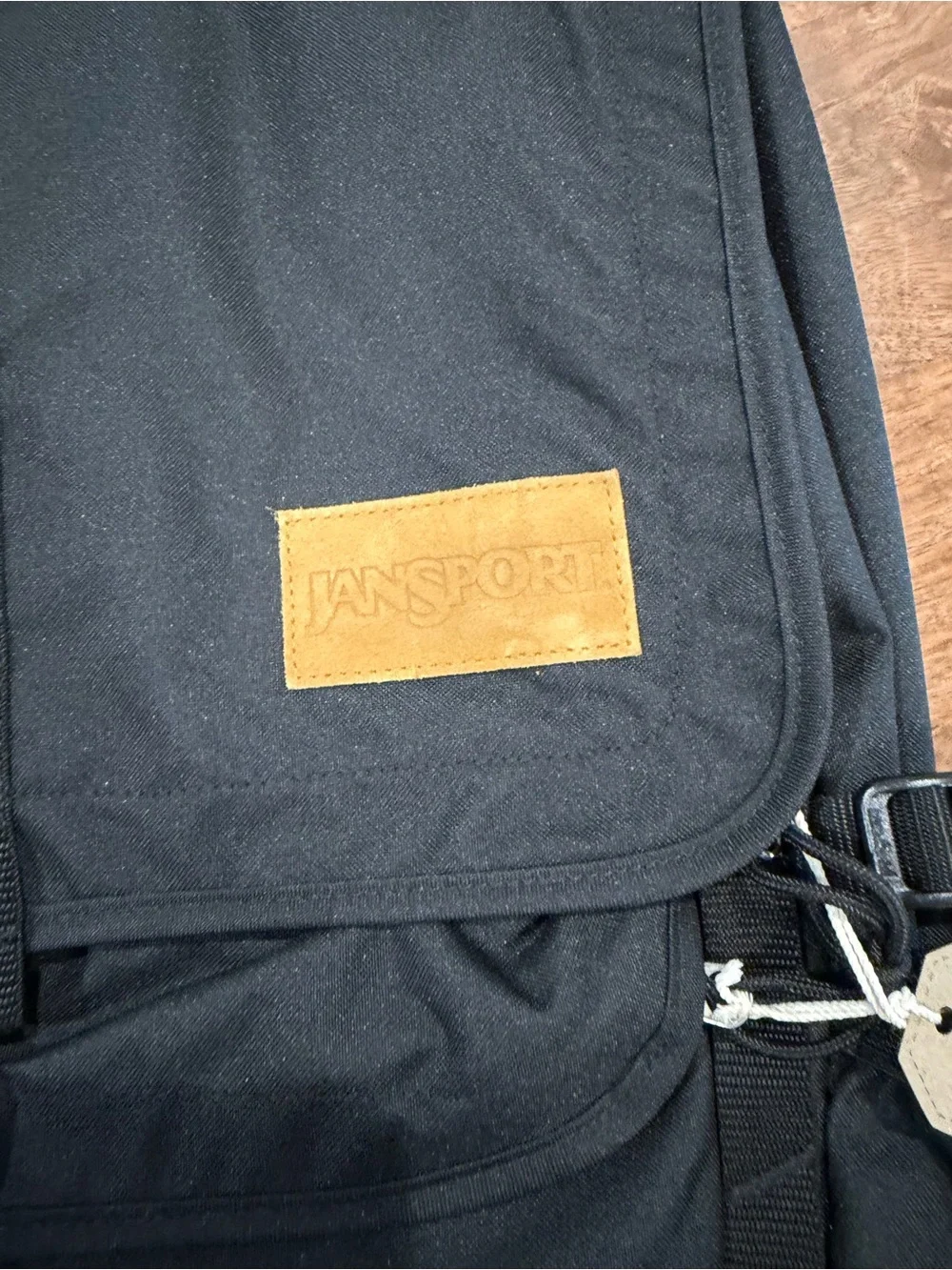 Jansport Black Backpack with Tan Accents